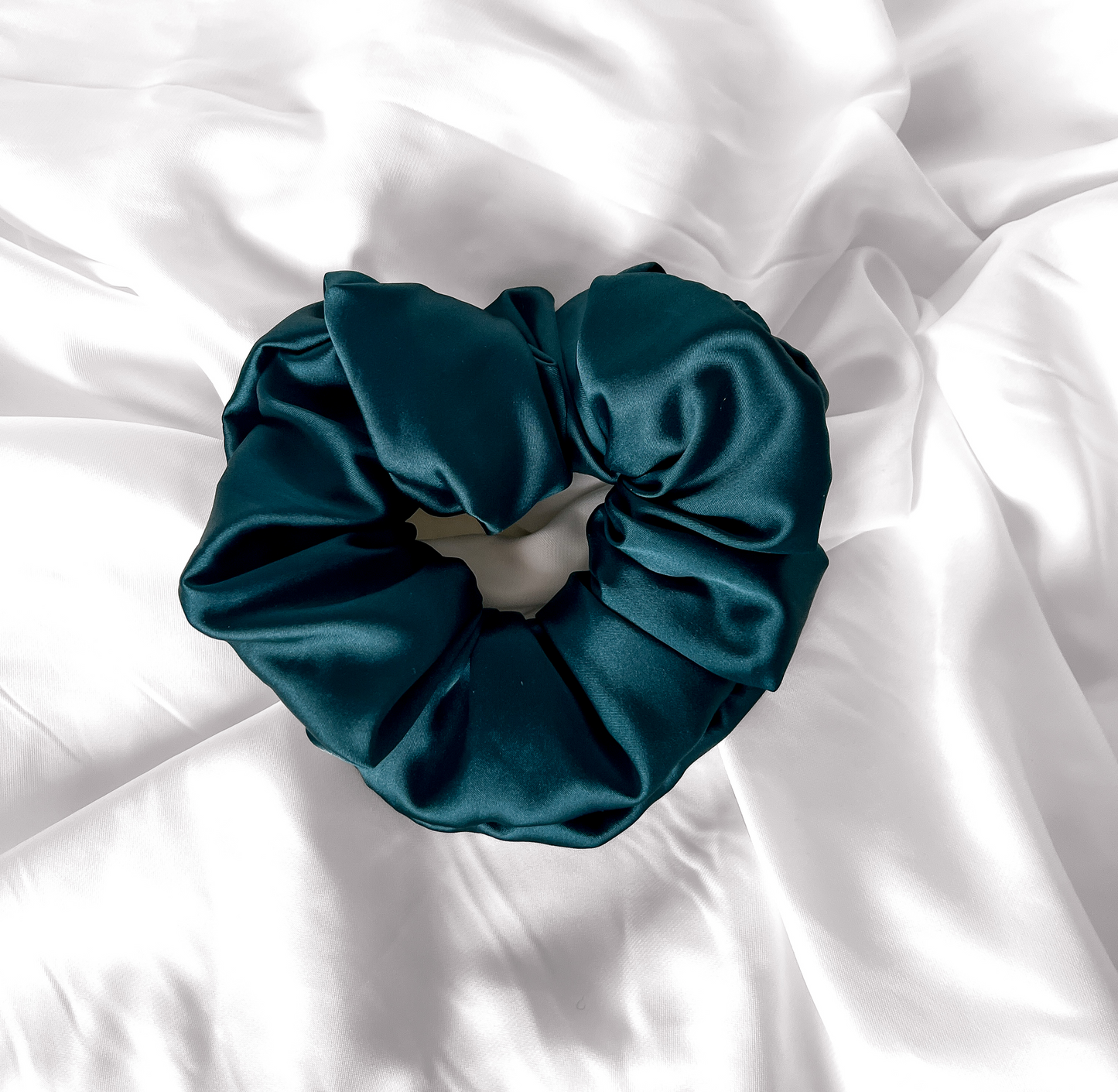 Jewel Tone Satin Scrunchies