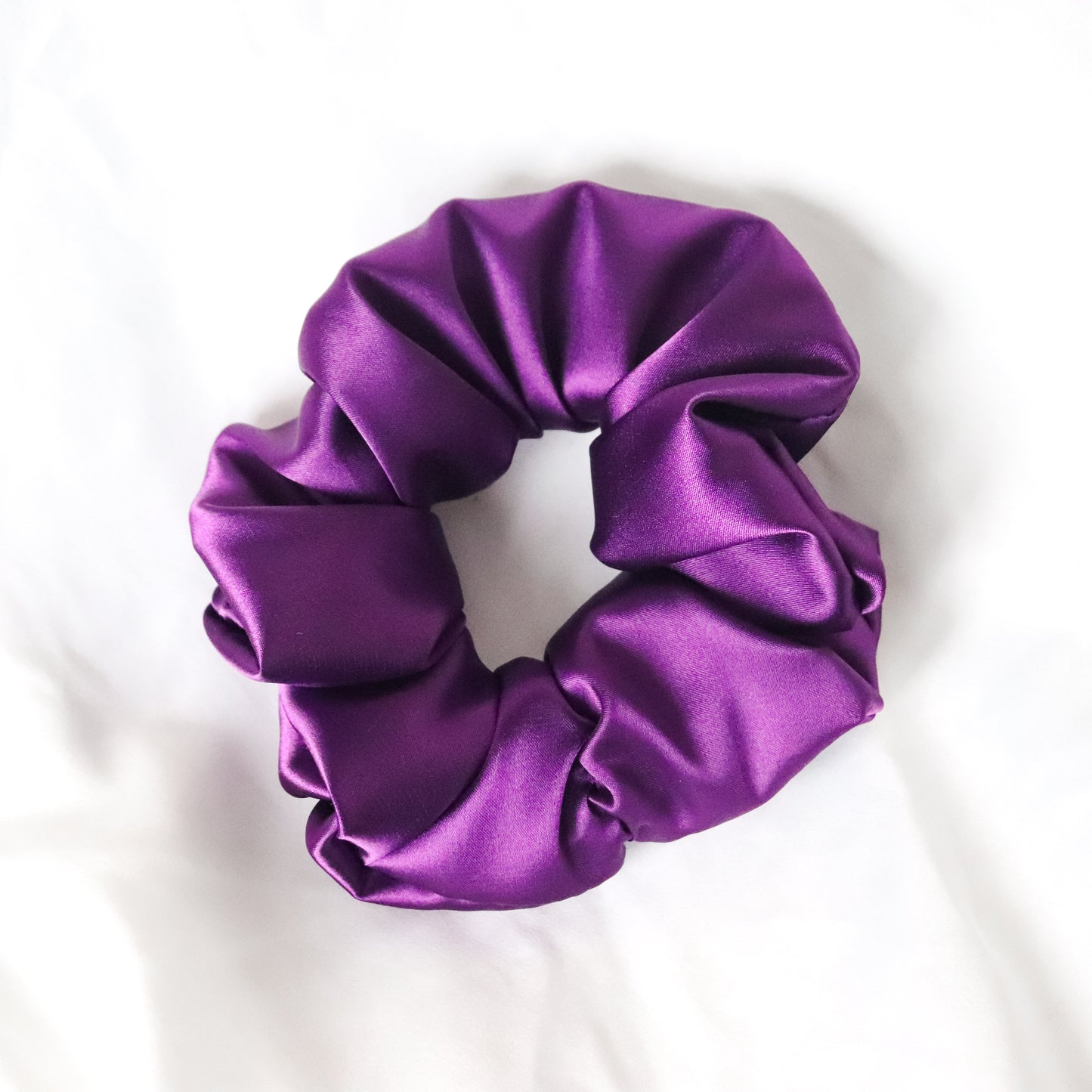 Plum Satin Scrunchie