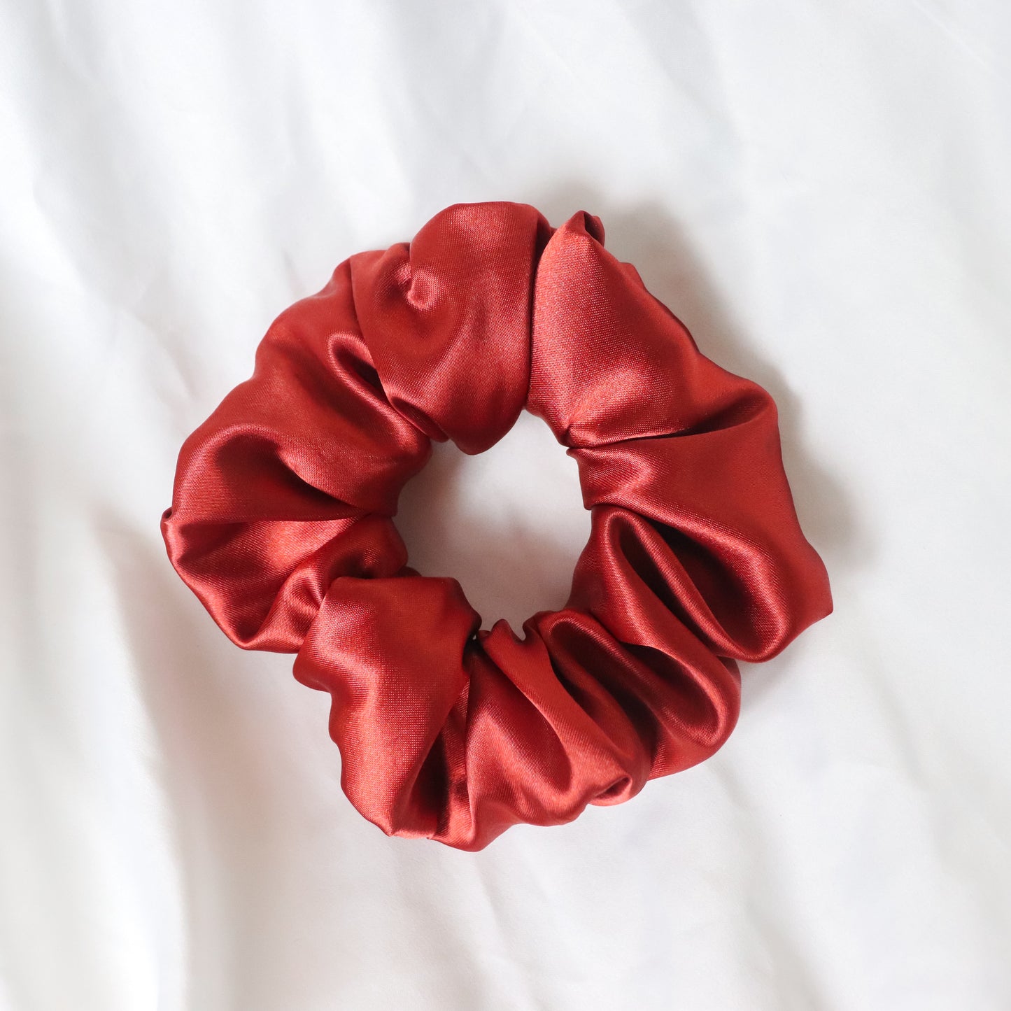 Auburn Satin Scrunchie