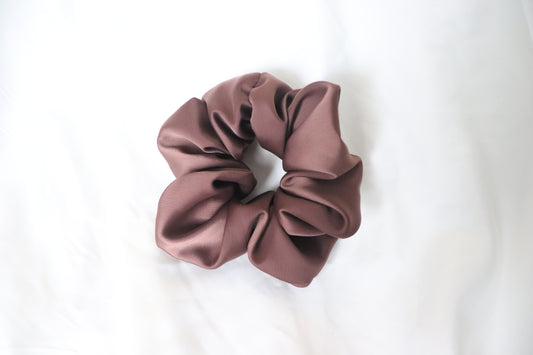 Fawn Satin Scrunchie