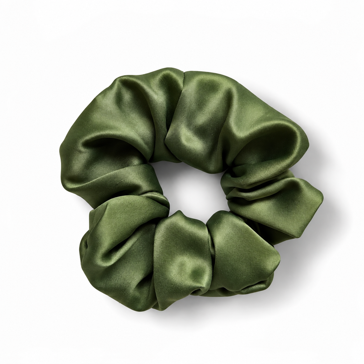 Moss Satin Scrunchie