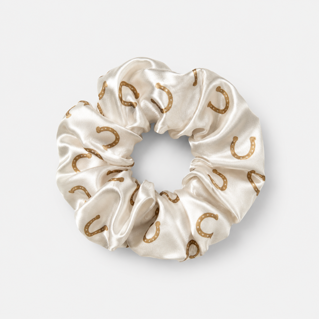 Horseshoes Satin Scrunchie