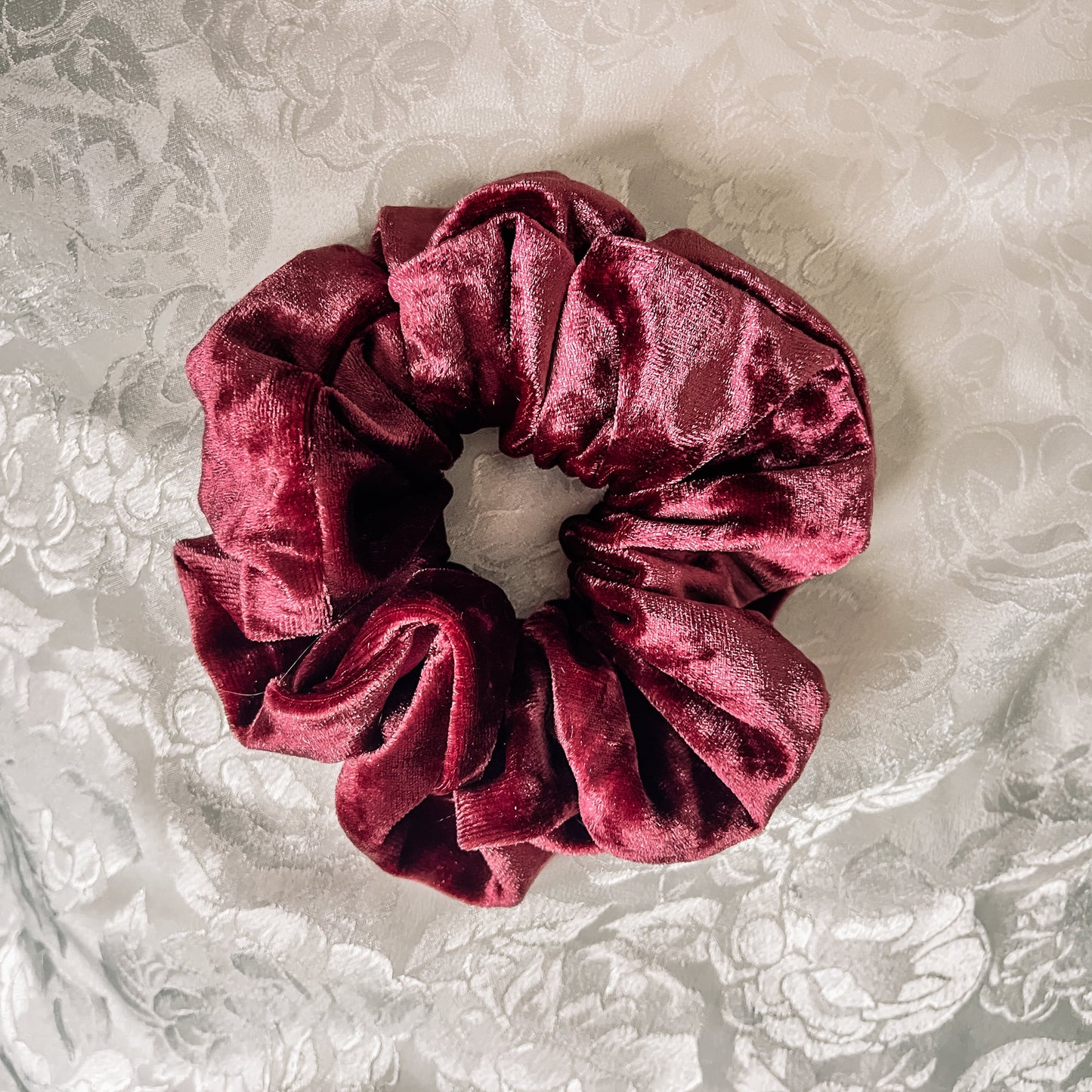 Rosewood Velour Scrunchie