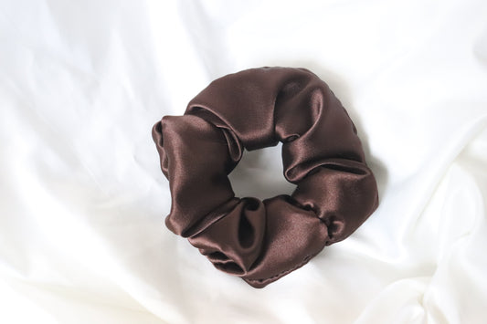 Espresso Satin Scrunchie