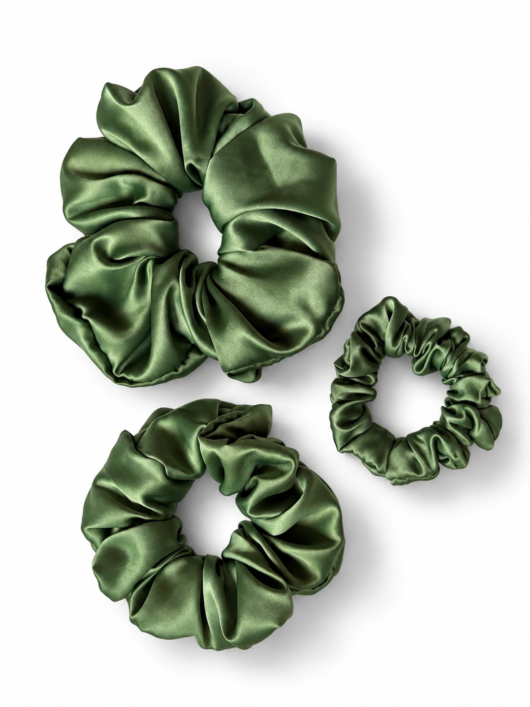 Moss Satin Scrunchie