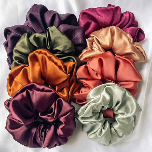 Autumn Satin Scrunchies