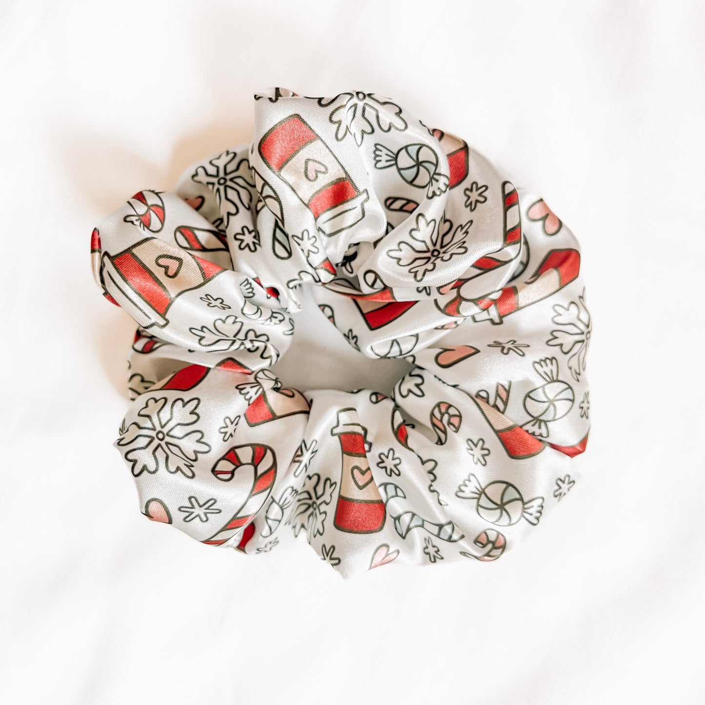 Peppermint Mocha Satin Scrunchie