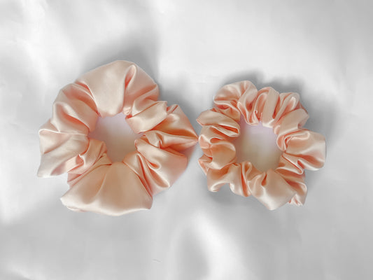 Peachy Satin Scrunchie