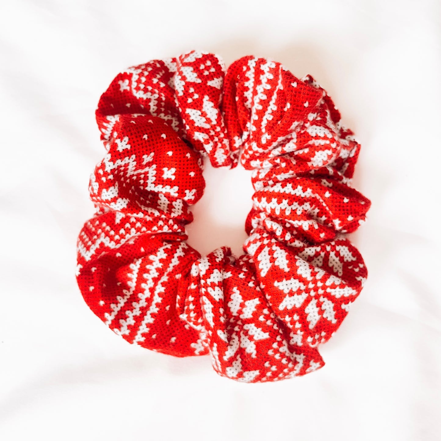 Classic Christmas Knit Scrunchie