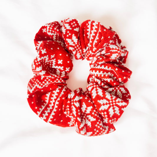 Classic Christmas Knit Scrunchie