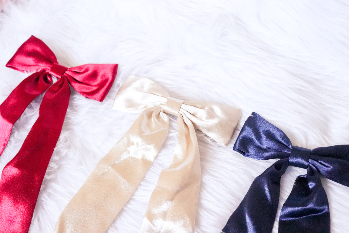 Satin Bow Clips