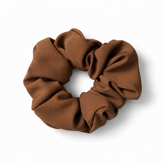 Walnut Cotton Scrunchie