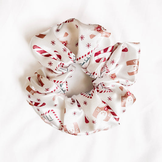 Dear Santa Satin Scrunchie