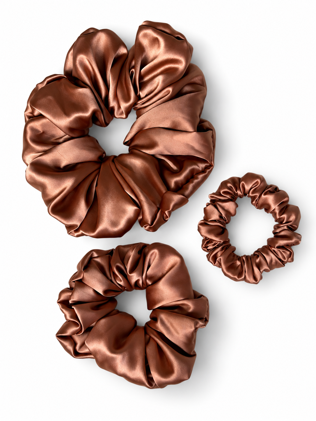 Rosewood Satin Scrunchie