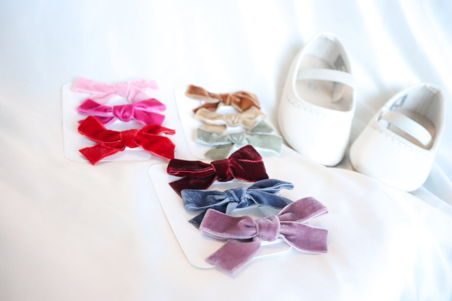 Velvet Bow Clips