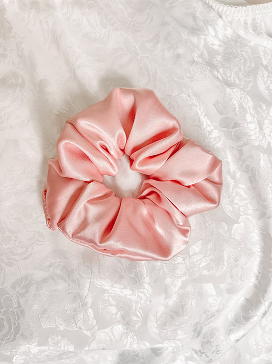 Peachy Satin Scrunchie
