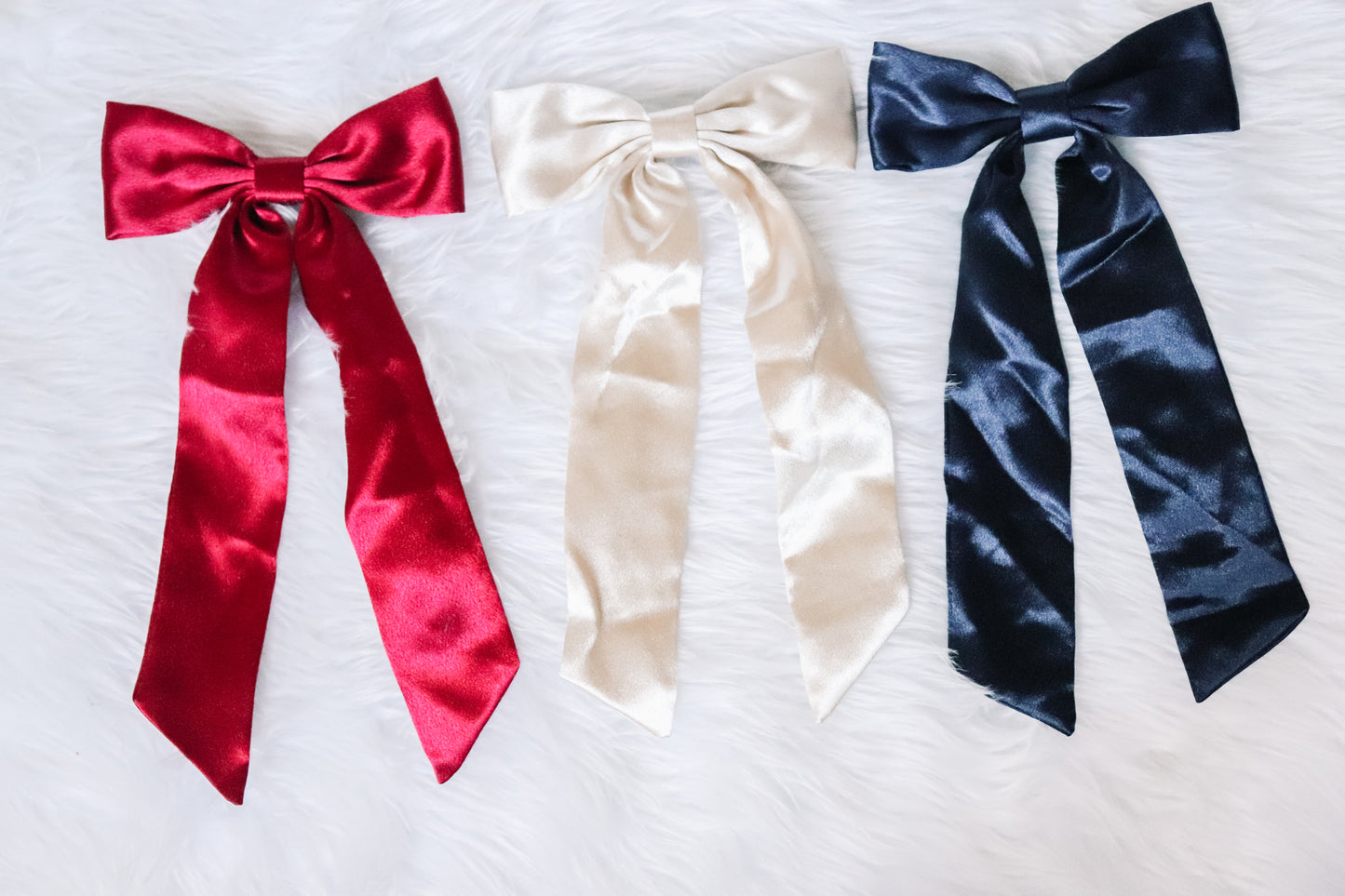 Satin Bow Clips
