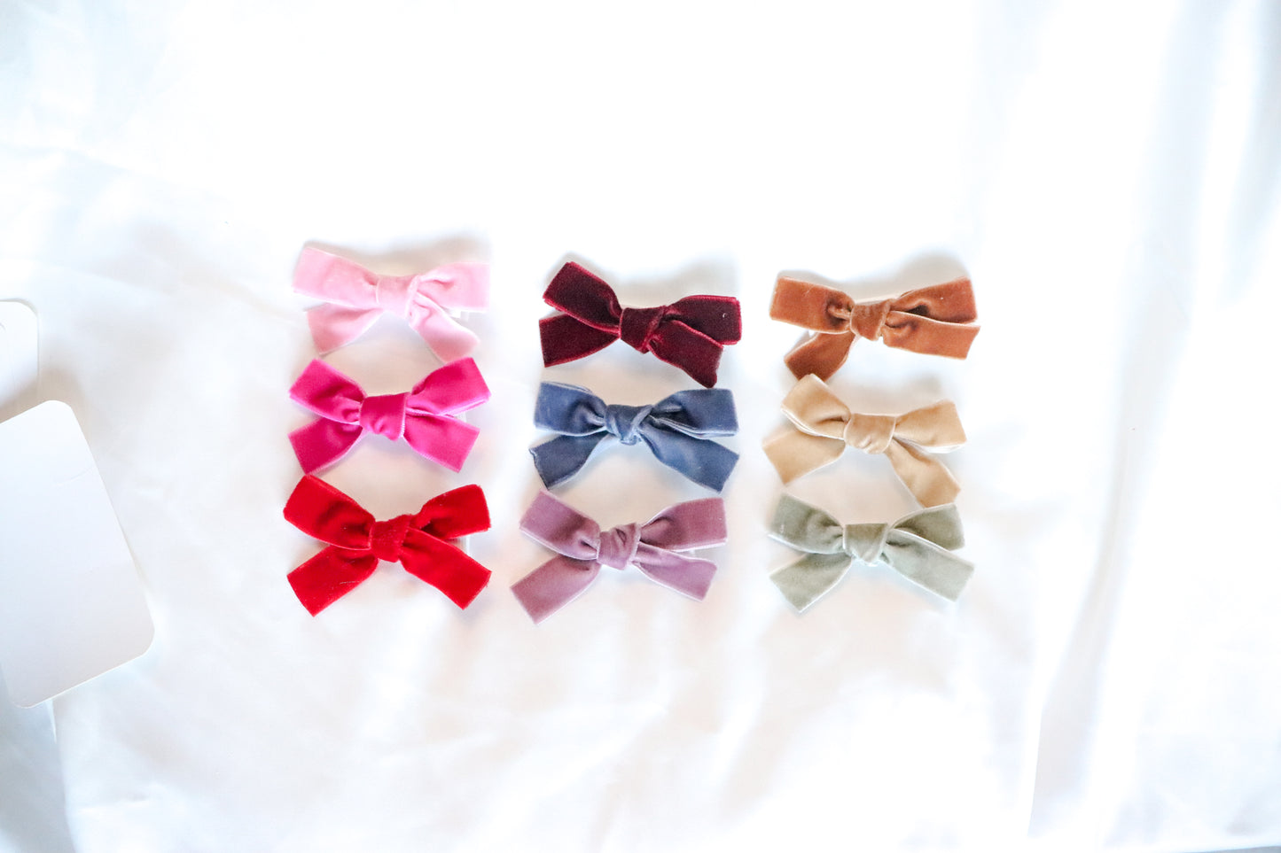 Velvet Bow Clips
