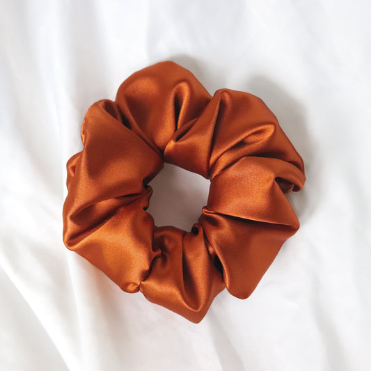 Copper Satin Scrunchie