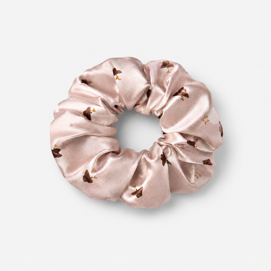 Blush Cowboy Geese Satin Scrunchie