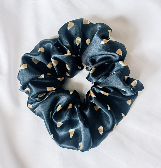 Candy Corn Satin Scrunchie