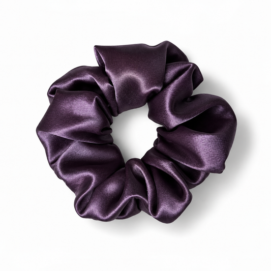 Fig Satin Scrunchie
