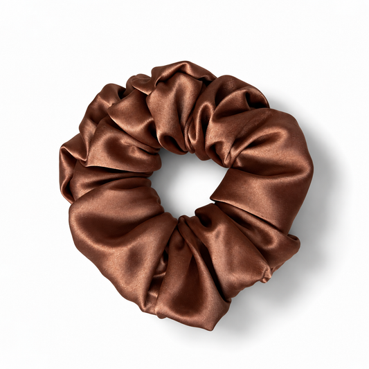 Rosewood Satin Scrunchie
