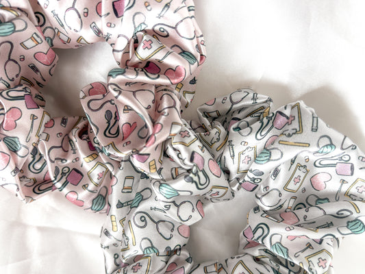 Satin Healthcare Scrunchies