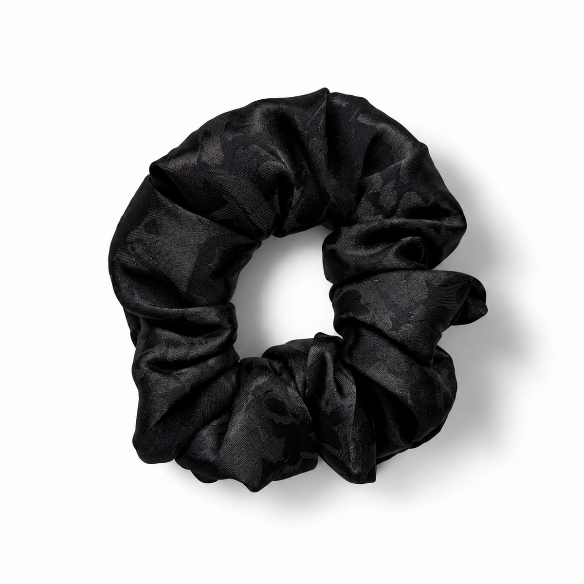 Ink Satin Scrunchie