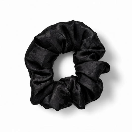 Ink Satin Scrunchie