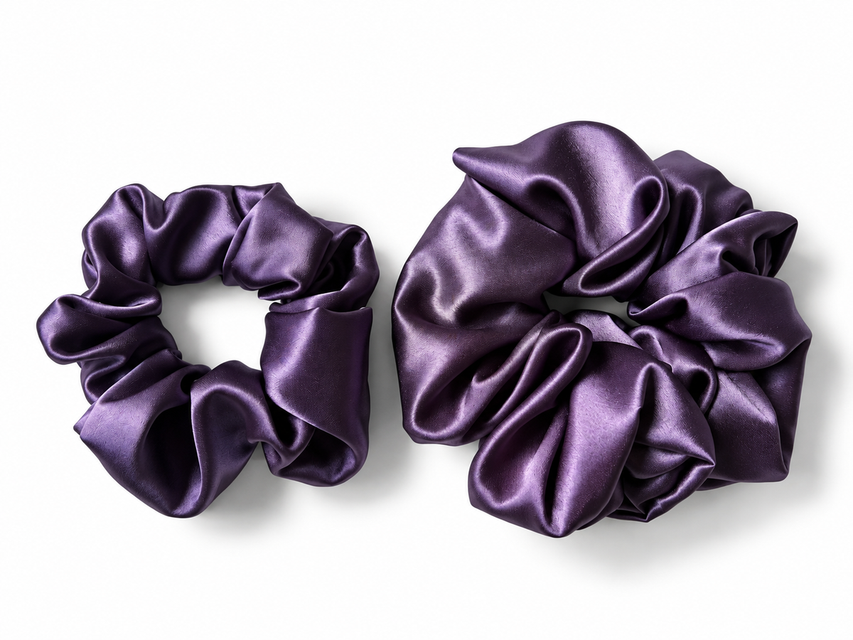 Fig Satin Scrunchie