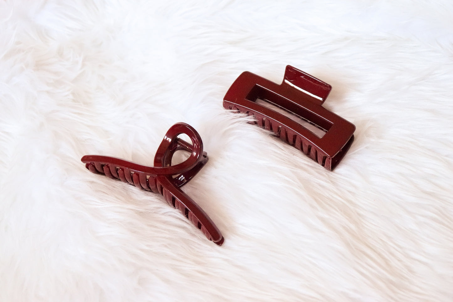 Wine Red Claw Clips