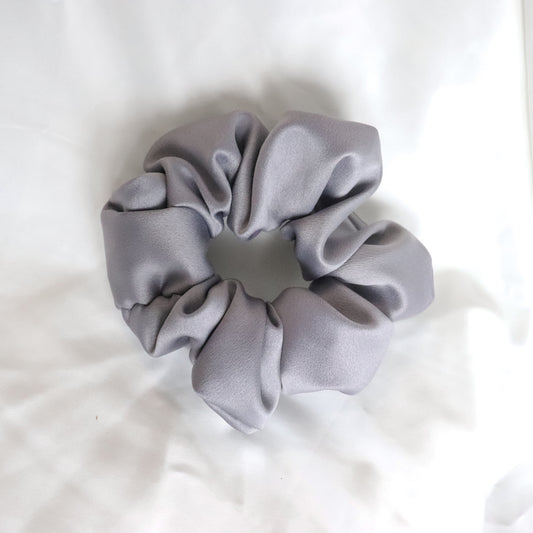 Slate Satin Scrunchie