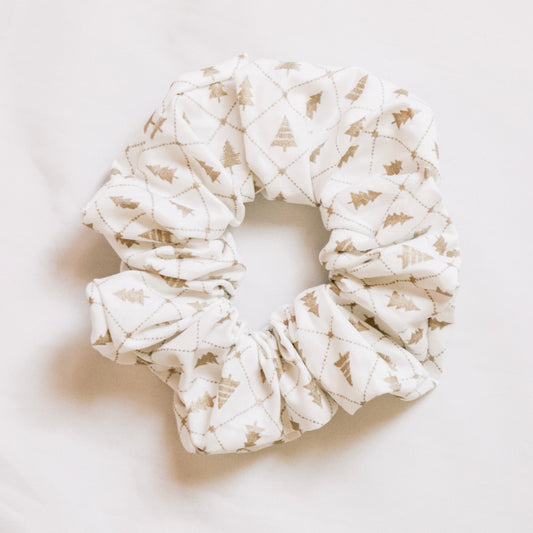 Gold Tree Cotton Scrunchie