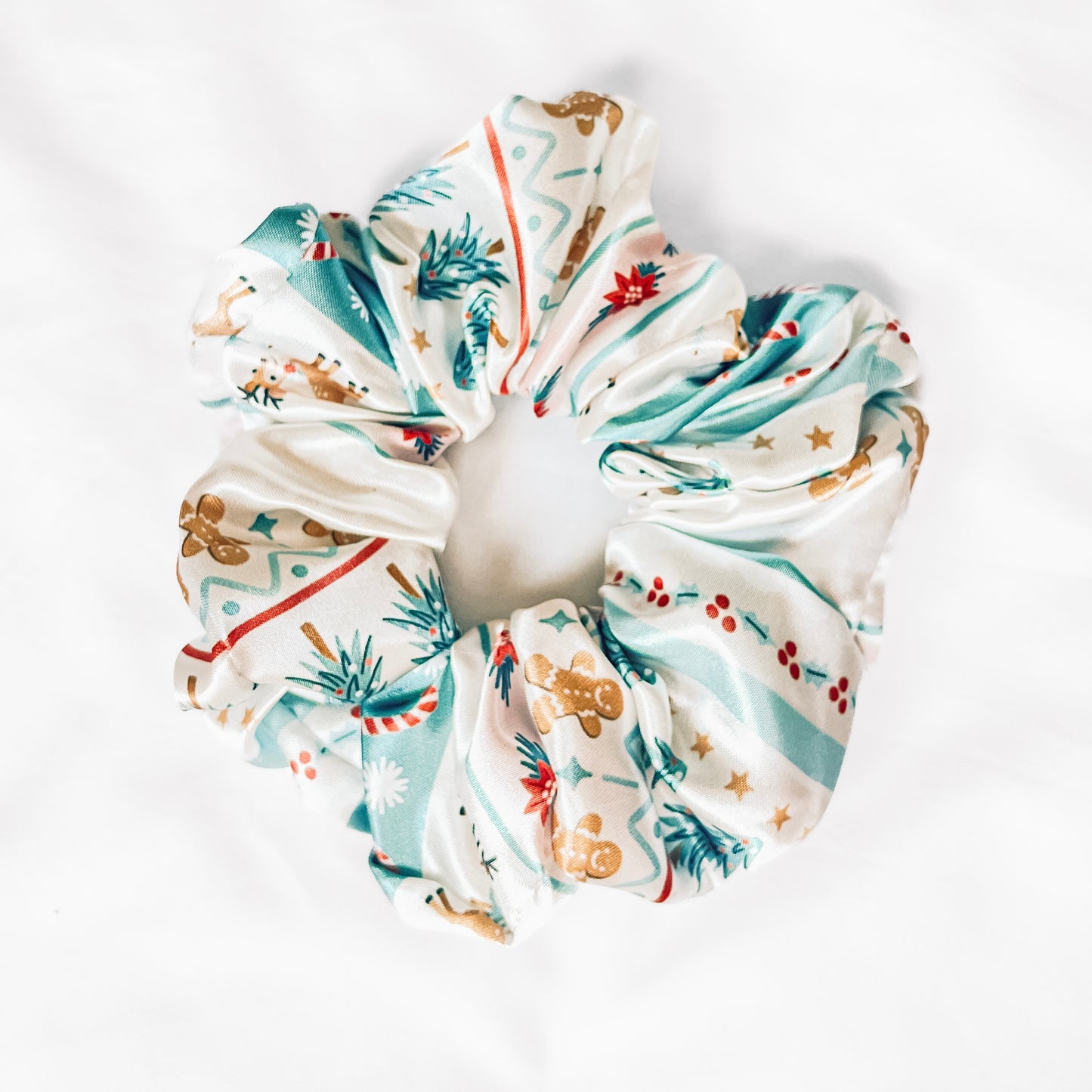 Fair Isle Satin Scrunchie