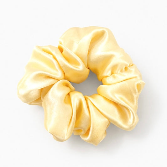 Butter Yellow Satin Scrunchie