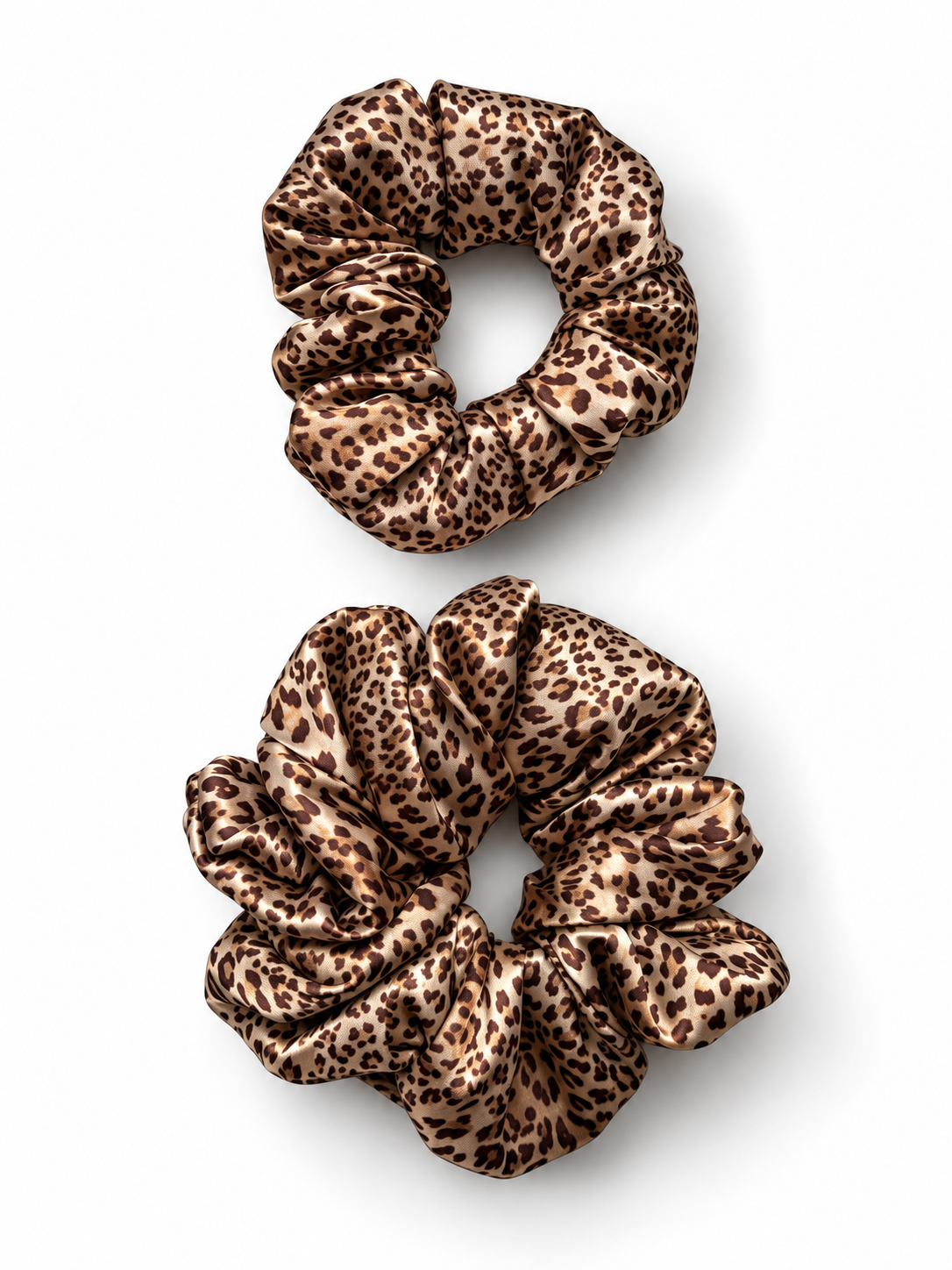Leopard Satin Scrunchie