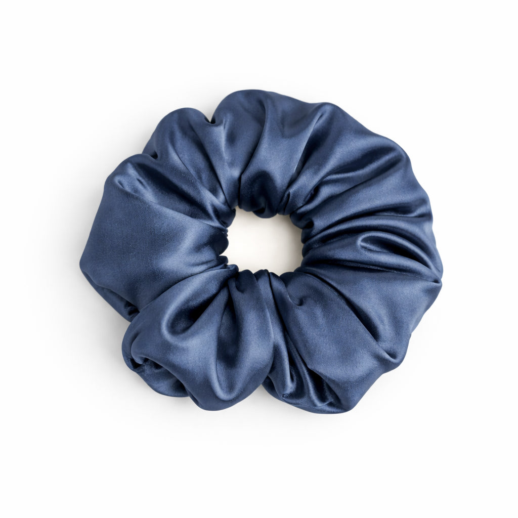 Slate Satin Scrunchie