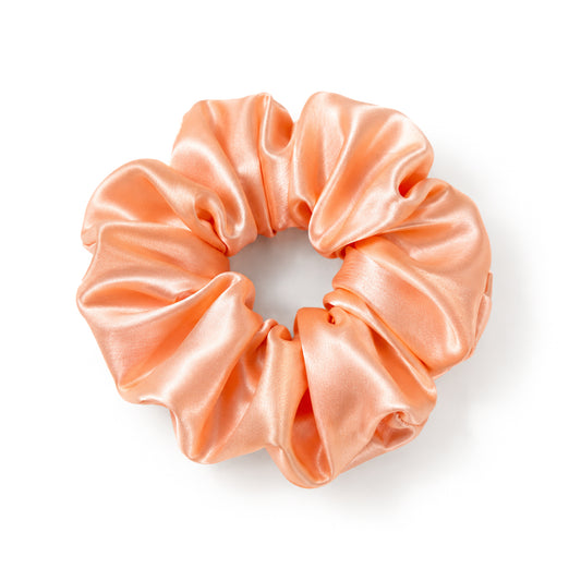 Peach Satin Scrunchie